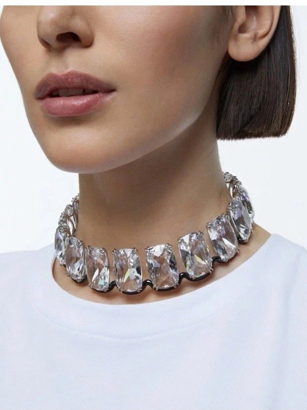 Swarovski Harmonia Oversized Floating Crystal Statement Choker Necklace S NIB